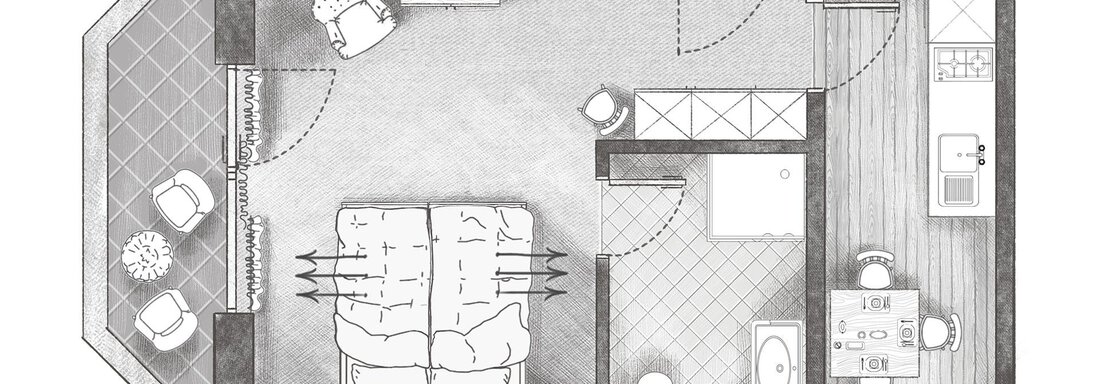 sketch apartment SMALL - Tatte-Apartment - Sölden