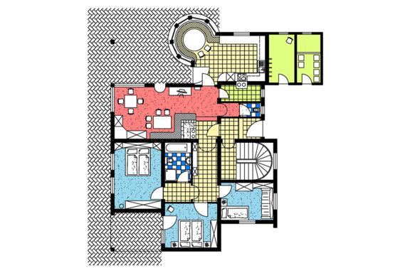 Wildrose_Grundriss Wildrose_Grundriss - Landhaus Rosenhof - Zwieselstein