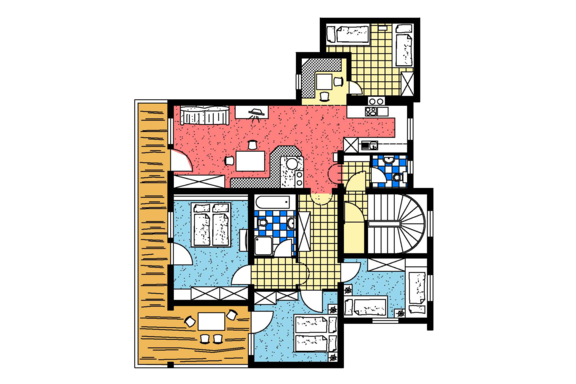 Alpenrose_Grundriss Alpenrose_Grundriss - Landhaus Rosenhof - Zwieselstein